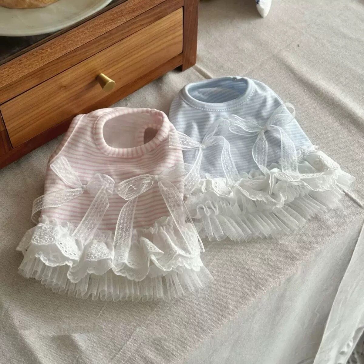 Lace Teddy Lingerie - Sweet Bow Dog Clothes Lace Small