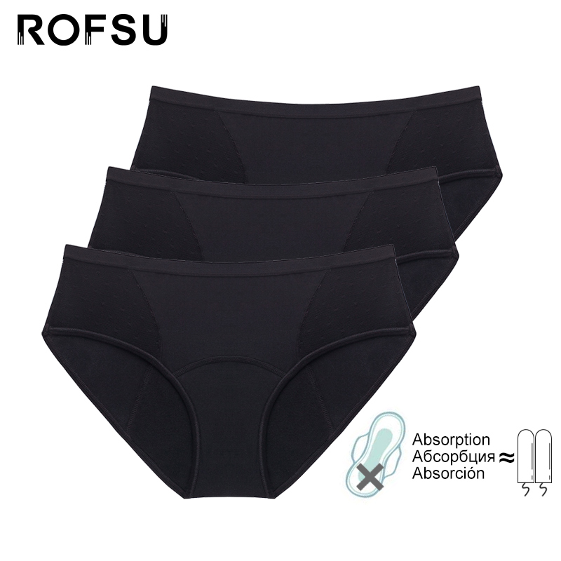 Period Panty Absorbent - 3 pcs/lot Cotton Menstrual Panties Women
