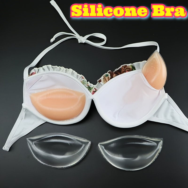 Strapless Bra Backless - Reusable Silicone Push Up Bra Inserts