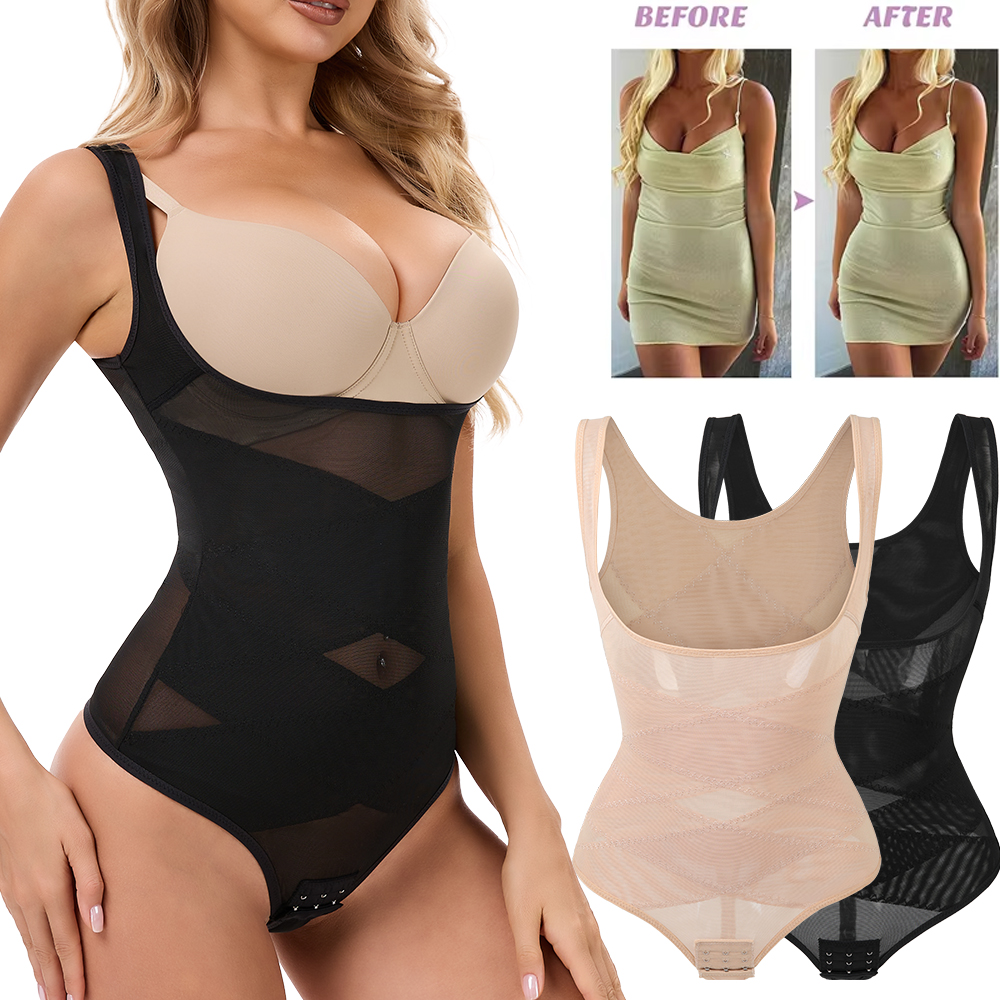 Shapewear Bodysuit Firm - Mesh Thongs Bodysuit Shapewear Women New