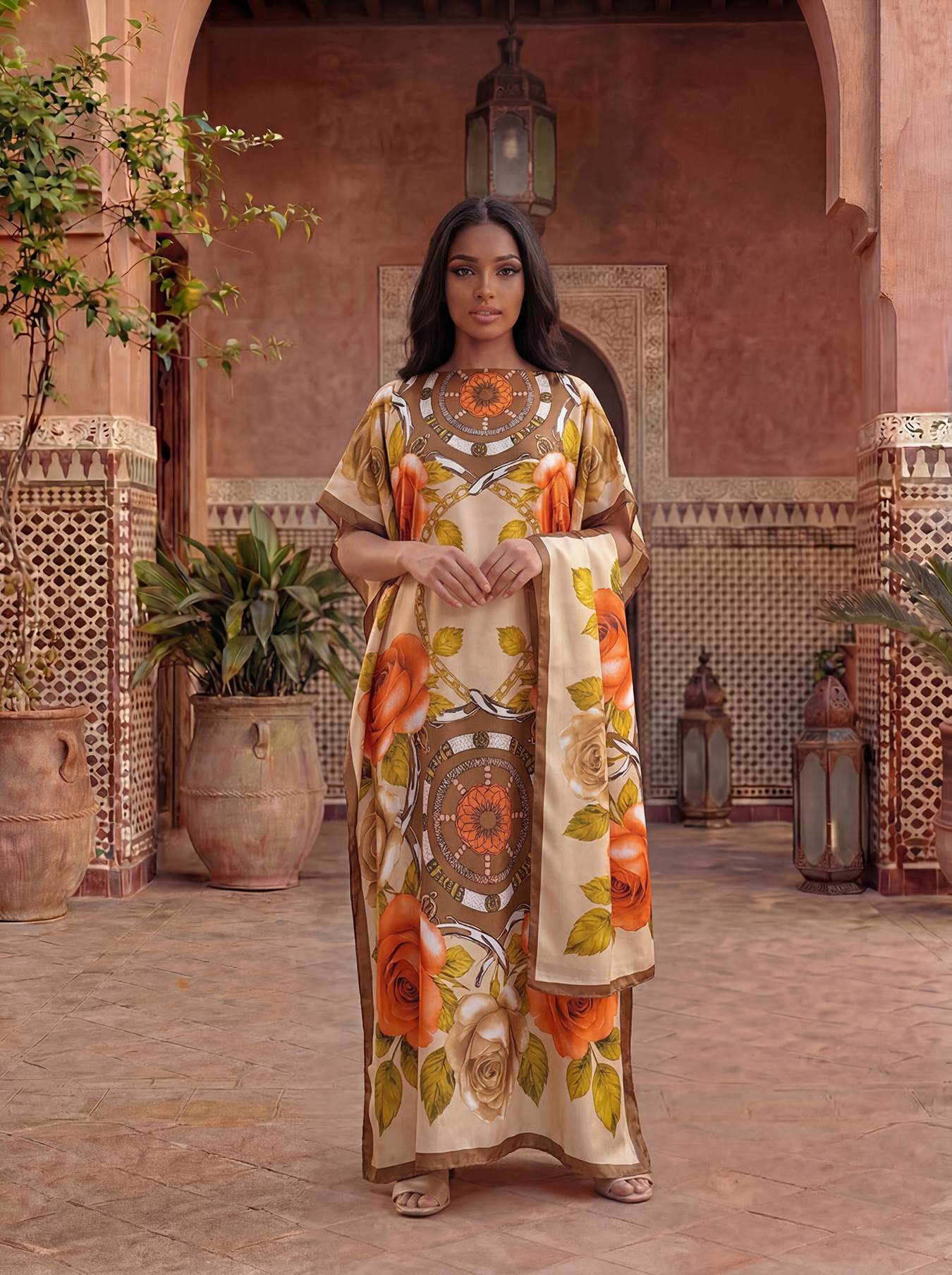 New Style Long Loose Silk Blen - Robe Silk Women review and price