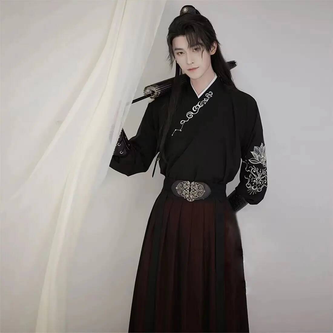 Ancient knight hanfu men women - Robe Silk Women review and price