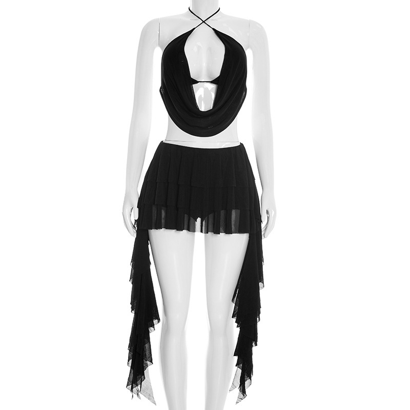 Women Sexy Solid Mesh 2 Piece  - Cami Top Lace review and price