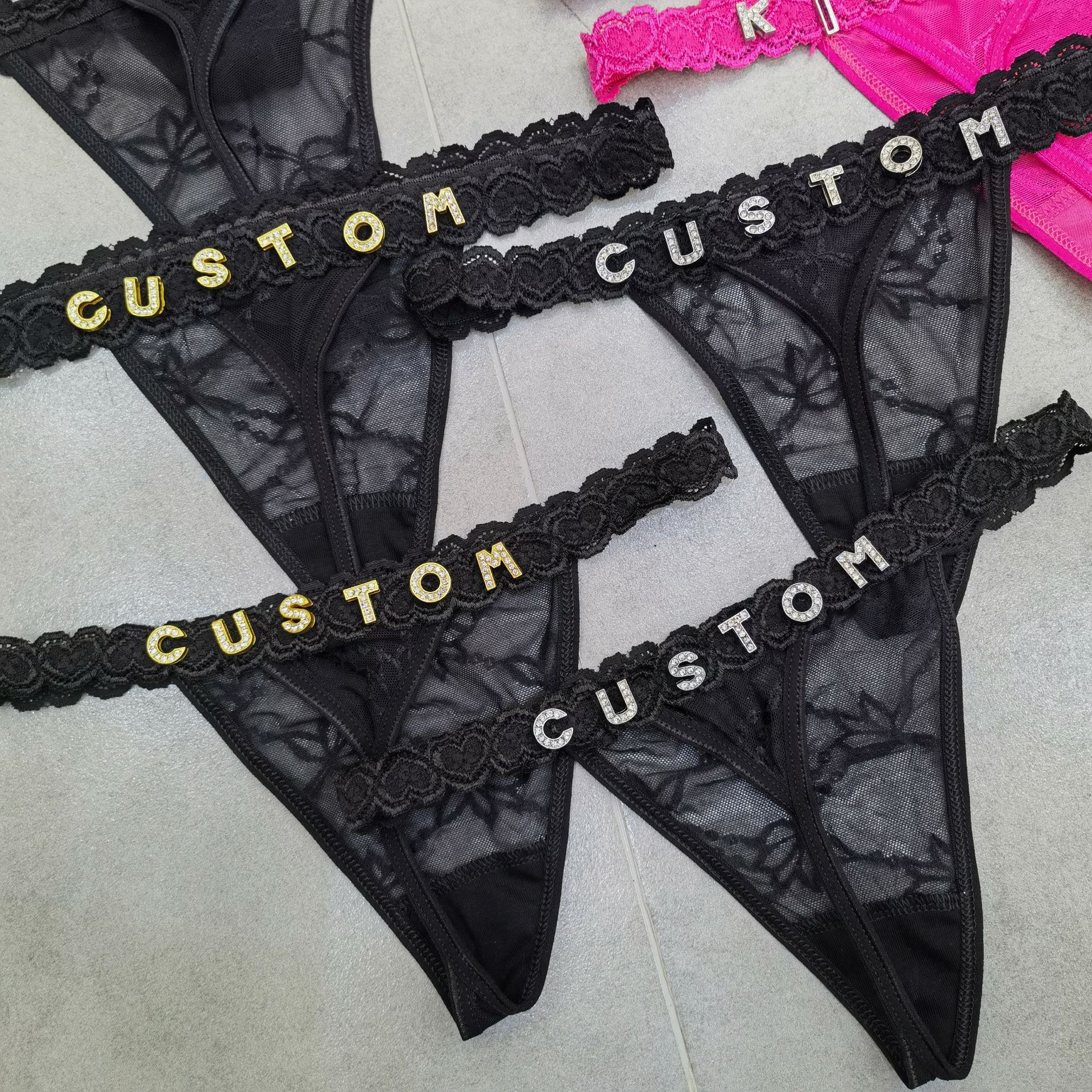 Customize Thongs Crystal Name  - Thong Bikini Women review and price
