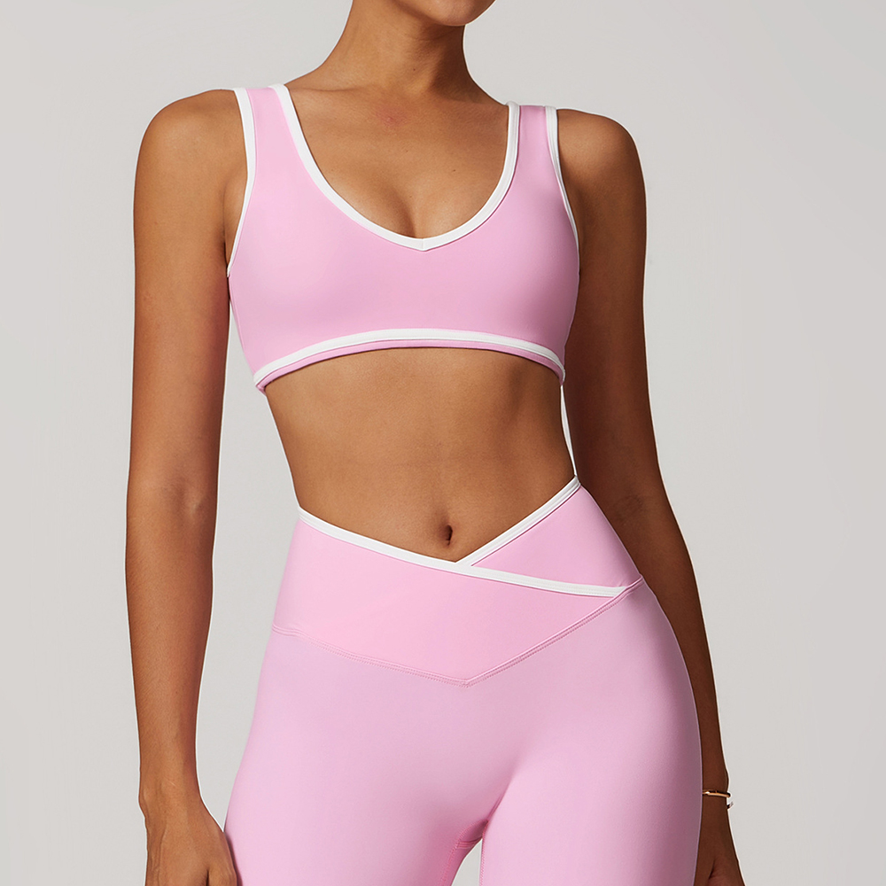 V-Neck Sports Bra Women Top Pu - Push Up Bra Padded review and price