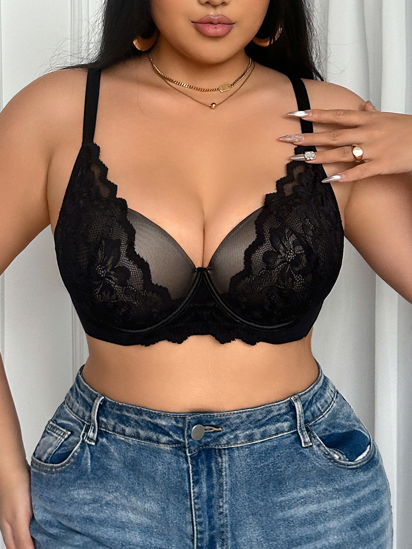 Wide Strap Plus Size Women Bra - Push Up Bra Padded review and price