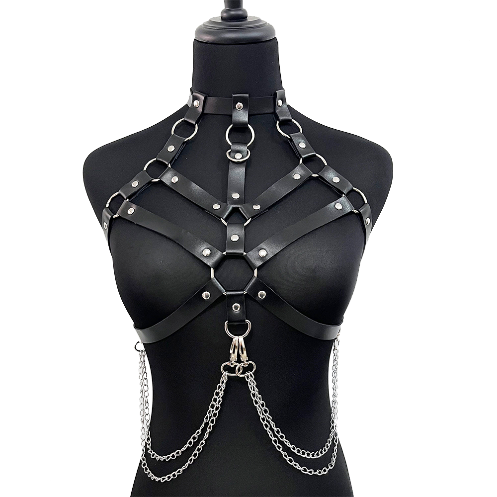 Chain with Leather Lingerie Wo - Garter Belt Set review and price
