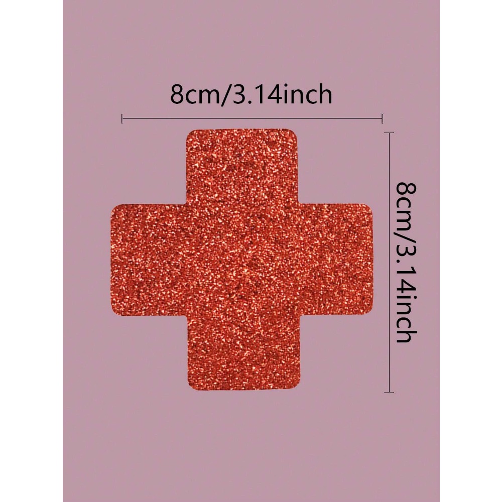 8pcs Glitter Cross Nipple Past - Nipple Cover Pasties review and price