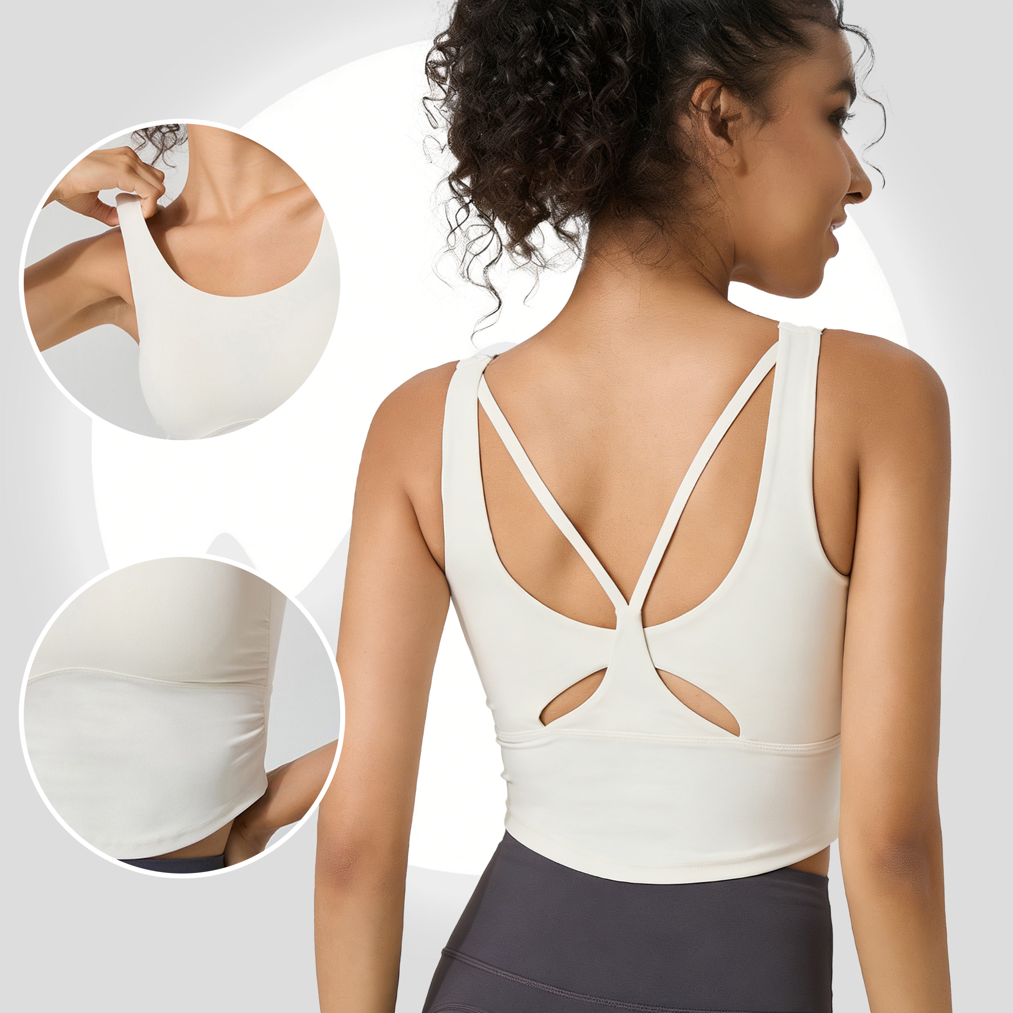 Women's Fixed Cup Yoga Sports  - Sports Bra High Impact review and price