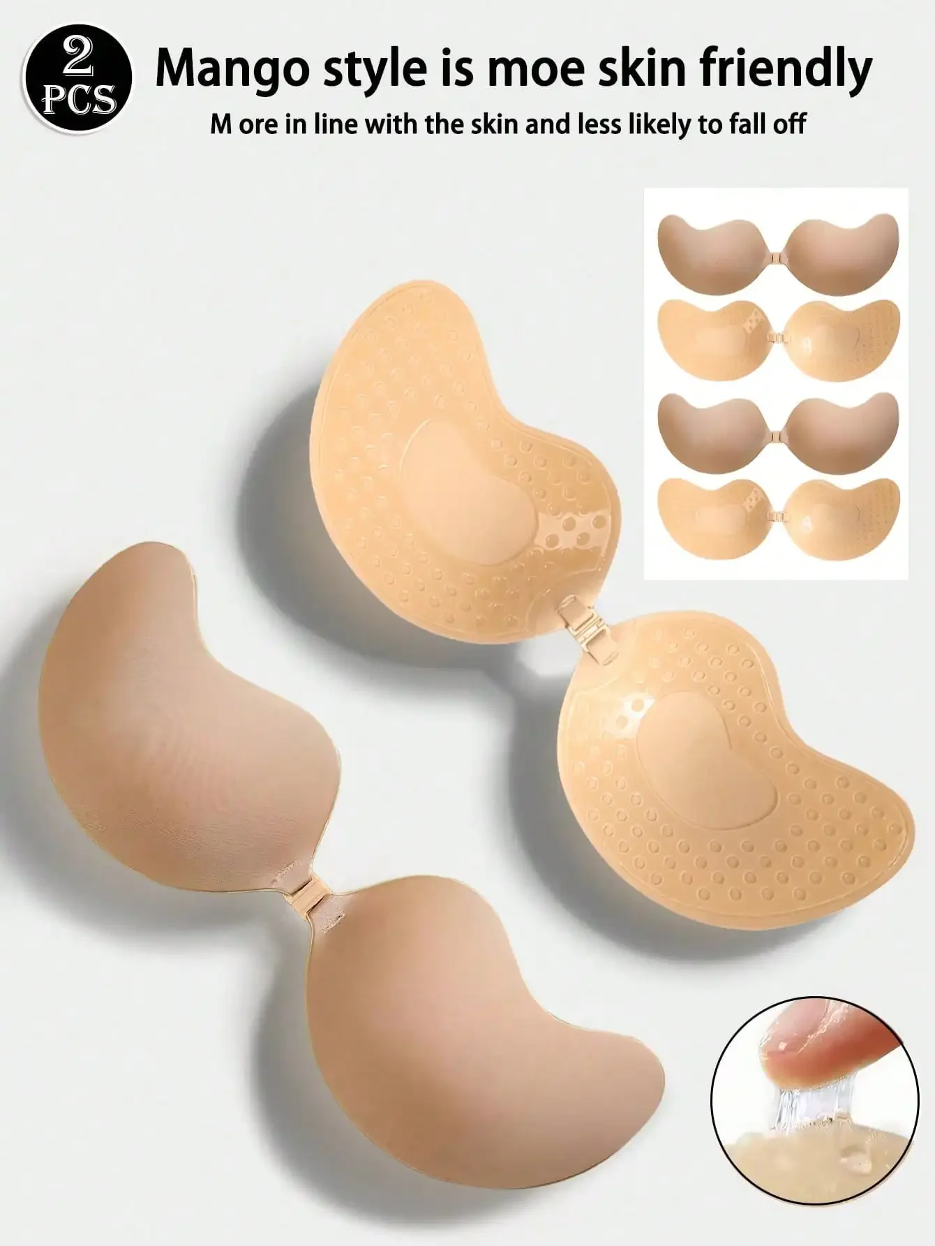 4pcs/Set (2 Black + 2 Nude) St - Strapless Bra Backless review and price