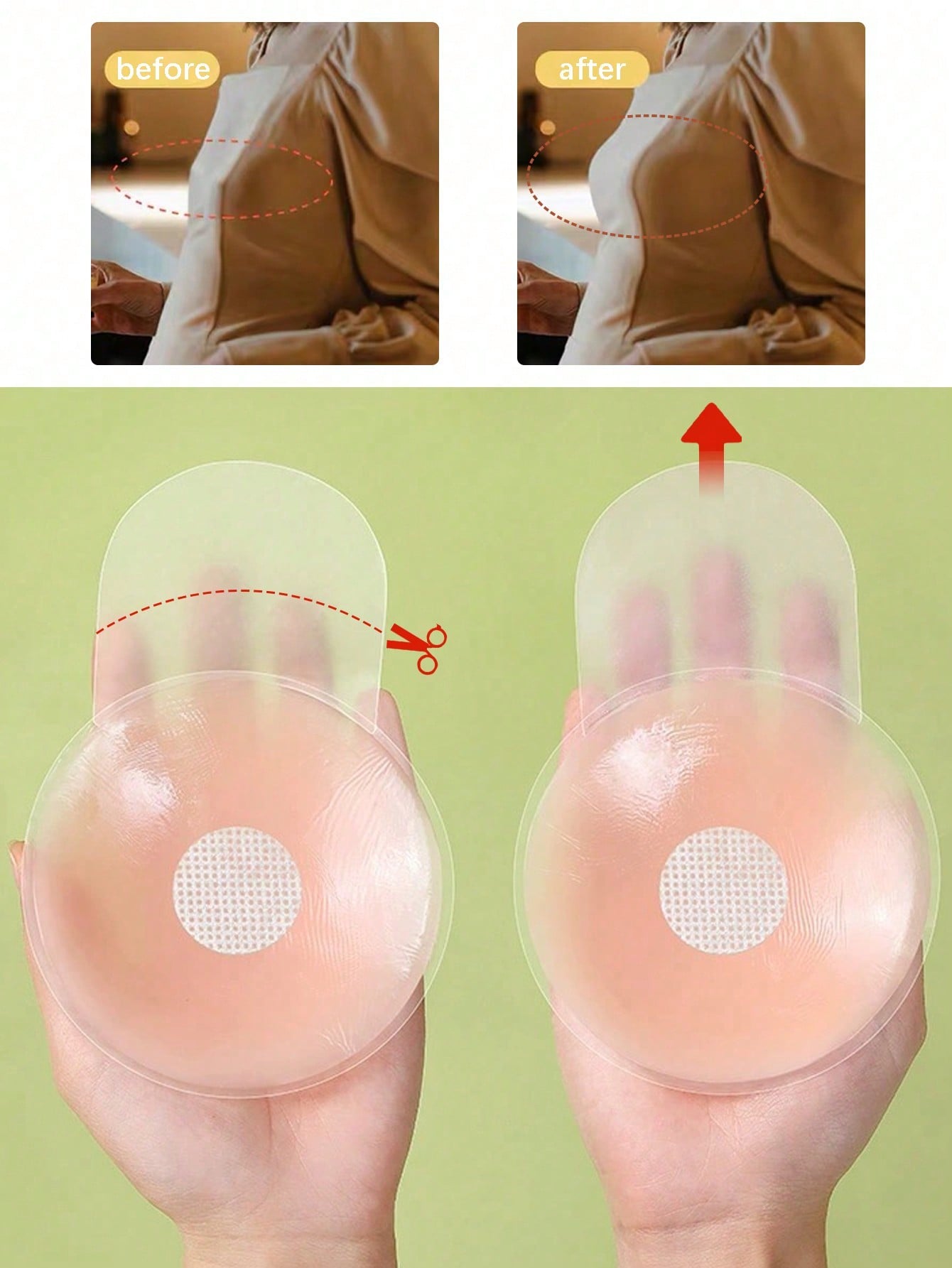 6.5cm Invisible Silicone Breas - Strapless Bra Backless review and price