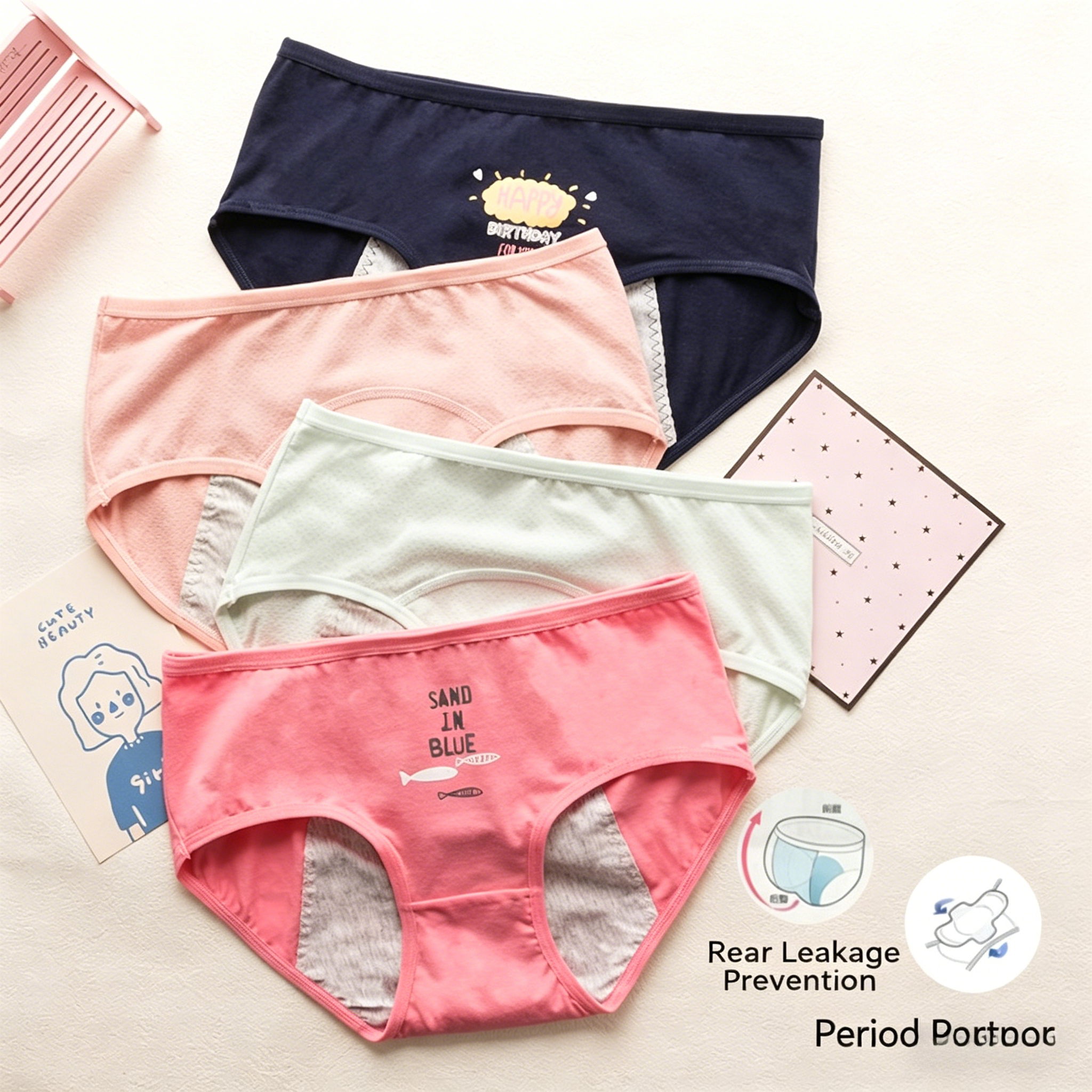 Cute Cartoon Period Underwear  - Period Panty Absorbent review and price