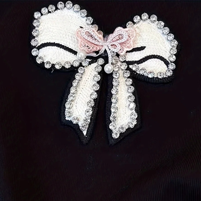 White Lace Trim Rhinestone Bow - Cami Top Lace review and price